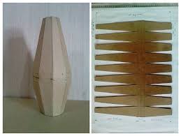 نموذج لمزهرية تساعية الأضلاع من ورق الخشب الكرتوني surfboard