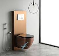 Wassersparend und intelligent wand druckknopf toilette ...