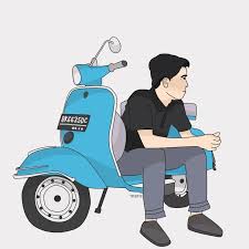  Gambar Motor Vespa Karikatur Rosaemente Com Ilustrasi Karakter Gambar Kartun Kartun