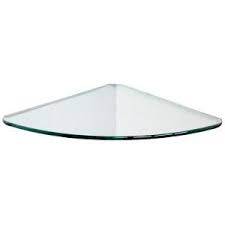 Floating Glass Shelves 1 4 In Curve Glass Corner Shelf Price Varies By Size Cl10 The Home Depot Glass Corner Shelves Floating Glass Shelves Glass Shelves In Bathroom