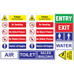 Pack of 11 Sign Boards for Petrol Pump