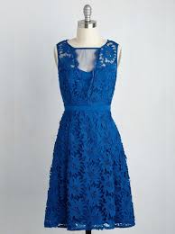 A Line Crew Knee Length Royal Blue Lace Homecoming Dress