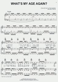 What's my age again? shares writing credits between the band's guitarist tom delonge and bassist mark hoppus, but hoppus was the primary composer of the song. What S My Age Again Piano Sheet Music Onlinepianist