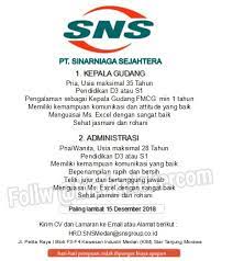 Entdecke rezepte, einrichtungsideen, stilinterpretationen und andere ideen zum ausprobieren. Info Loker Medan Terbaru Kepala Gudang Administrasi Di Pt Sinar Niaga Sejahtera Medanloker Com Lowongan Kerja Medan