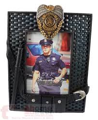 Police Officer Cop Picture Frame Holds 5 X 7 Size Photo Golden Badge Baton Unbranded Police Picture Frames 18x24 Poster Frame Black Picture Frames