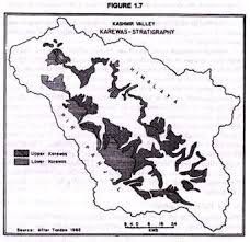 آزاد جموں و کشمیر ‎, romanized: Kashmir Valley Karewas Stratigraphy Jammu And Kashmir Kashmir Map