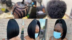 Who knew that you could just put your hair in a ponytail and get so many different cuts, including the a line bob. How To Do A Quickweave Ponytail Bob On Natural Hair Youtube