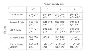 Size Guide August Society Singapore Swimwear Bikinis