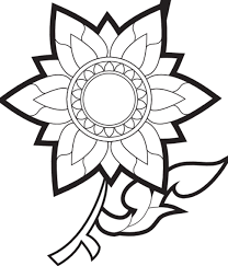 Sunflower Black And White Black And White Simple Drawings Clipart Free To Use Clip Art Flower Drawing Sunflower Black And White Flower Clipart