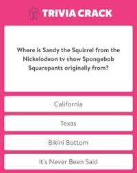 Do you want to test your knowledge about spongebob squarepants, the teenage mutant ninja turtles, the legend of korra, 100 things to do before high school, icarly, victorious and more? Trivia Crack Questions