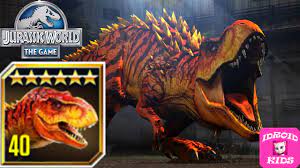 T Rex Max Level 40 Jurassic World The Game Youtube