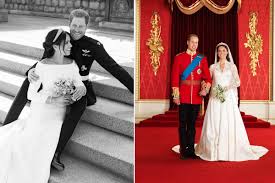 Bei der traumhochzeit von prinz william und kate middleton wird wohl alles an souvenirs angeboten, wo ihr gesicht drauf passt. Meghan Markle Und Prinz Harry Vs Kate Middleton Und Prinz William Royale Hochzeitsbilder Im Vergleich Hochzeit Bilder Kate Hochzeitskleid Prinz William