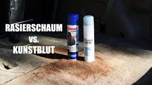 Teppich reinigen mit glasreiniger oder rasierschaum. Rasierschaum Vs Kunstblut Youtube