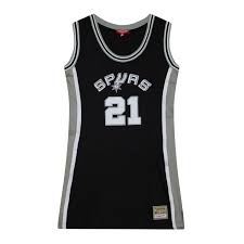 San Antonio Spurs Women's Mitchell And Ness 1998 Tim Duncan Jersey Dress -  Black