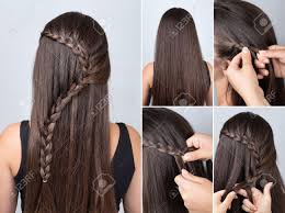 See more ideas about long hair styles, hair styles, hairstyle. Hairdo Cascade Braid Hair Tutorial Hairstyle For Long Hair Stock Photo Picture And Royalty Free Image Image 65279444