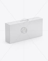 Download Paper Box With Handle Mockup In Box Mockups On Yellow Images Object Mockups PSD Mockup Templates