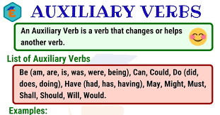 Auxiliary Verbs Meaning Useful List Beautiful Words In English Helping Verbs Verb