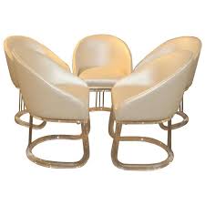 Set Of Five Lion In Frost Swivel Lucite Base Chairs 1 Antique Dining Room Chairs Dining Room Chairs Chair