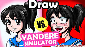 Yandere characters from manga, a form of japanese comics. How To Draw Good Vs Evil Yandere Simulator Anime Manga Drawing Fun2draw Online Art Lessons Youtube