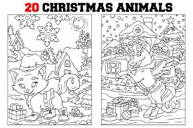 Coloring pages are fun for children of all ages and are a great educational tool that helps children develop fine motor skills, creativity and color recognition! Coloring Pages For Kids 15 Christmas Animals Pages 989626 Illustrations Design Bundles