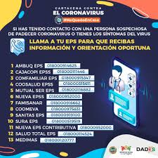Últimas noticias económicas sobre eps sura: Dadis Cartagena Pa Twitter Atencion Estas Son Las Lineas De Informacion Y Emergencia Para Coronavirus De Las Eps Esto Es Para Descongestionar Las Lineas Del Dadis Y Todos Logren Tener Informacion