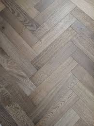 Grey Garden Oak Natural Sanded And Lacquered Herringbone Pattern Parquet Engineered Flooring Engineered Wood Floors Oak Parquet Flooring Flooring