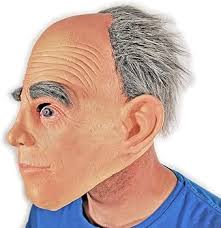 Johnniesfx, Aussie John MASK, Full Head, Latex, Old Man, Bald Head, Fancy  Dress, COSTUME Accessory, One Size
