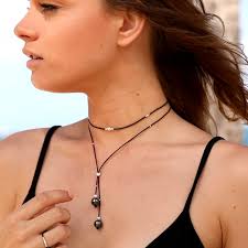 Bijoux Collier Perle Argent Massif Collier "May Wind" En Argent 925 Et  Vermeil Rose Perle De