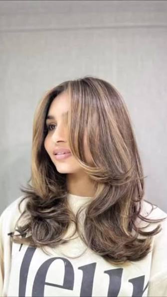 Honey Balayage Brown Hair Women