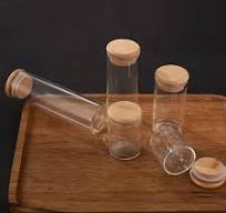 2 Oz 37 Mm Airtight Wood Cap Packing Tube Glass Test Tube Flat Bottom Food  Grade Glass Vial Glass Oem Manufacture