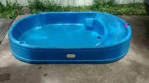 Different size playhouse indoor children pool with plastic slide with swing. Little Tikes Plastic Pool With Built In Slide Cup Holders And Attached Sprinkler For Sale In Homewood Il Offerup