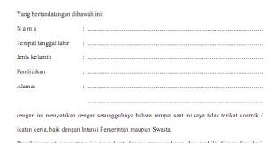 Contoh surat perjanjian adalah surat yang mengatur tentang hak dan kewajiban dua orang yang melakukan sebuah kesepakatan atas suatu perkara contoh surat pernyataan perjanjian kerja. Contoh Surat Pernyataan Tidak Sedang Terikat Kontrak Bermaterai Rp 6 000 Blog Pak Pandani