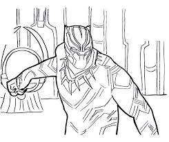 Marvel black panther coloring page free to print and color for kids and adults. Black Panther Marvel Coloring Pages Coloring Home