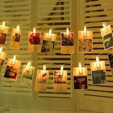 10pcs Cordao De Luz De Led Para Varal De Fotos De Com 10 Pecas Para Decoracao Festas De Natal Casamento Shopee Brasil