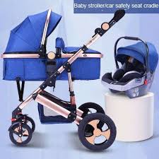 Baby Stroller 3 In 1 With Car Seat High Landscape Baby Stroller Newborn Car Seat Cradle Travel System Stroller And Car Seat Newborn Stroller Baby Strollers Newborn Carseat