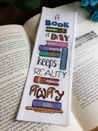 Cross Stitch Kit A Book A Day Keeps Reality Away Bookmark Etsy In 2021 Cross Stitch Bookmarks Cross Stitch Cross Stitch Patterns