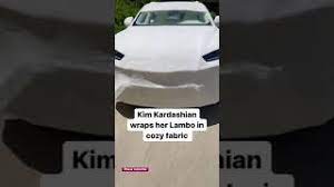 This is all the cozy fabric for skims. Kim Kardashian Wrapped Her Entire Lamborghini Urus In Cozy To Celebrate Her Skims Product Youtube