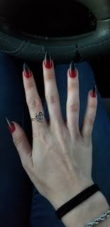 Black And Red Ombre Nails Red And Black Ombre Red Black Nails Red Ombre Nails Painted Toe Nails
