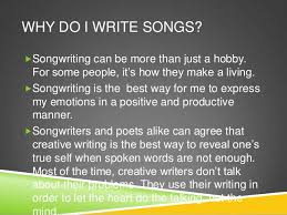 What does the title mean? How To Write A Song