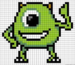 Monstres Et Compagnie Mike Dessin Petit Carreau Point De Croix Creations Disney Au Point De Croix