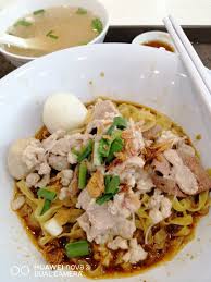 in singapore malaysia style mee pok with minced meat liver fish ball meat ball etc and the lovely sauce add green salad recipes recipes meatball recipes