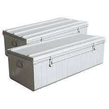 Lot De 2 Cantines 100 110 Cm En Metal Castorama Cantine Cantine Metal Cantine Metallique