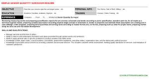 A cv is made up of four parts: Senior Quantity Surveyor Job Letter Resume Template 131050