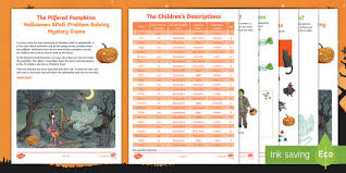 Întreabă ce nu ştii să faci din temă. Lks2 The Pilfered Pumpkins Halloween Spag Problem Solving Mystery Game