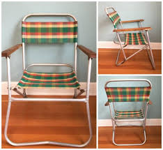 60 S Metal Folding Lawn Chairs Mid Century Modern Vintage Patio Chairs Set Of 2 In Plaid Vintage Patio Lawn Chairs Simple Storage