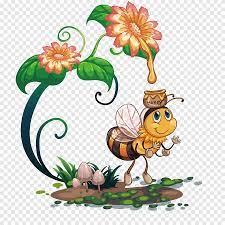 Kartun lebah 1 kartunlebah1 tote teepublic. Lebah Madu Bunga Lebah Imut Makanan Serangga Png Pngegg