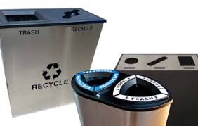 Pull trash bin cabinet are great for disposal of all types of materials be it paper, plastics or even medical waste. Recycling Containers Stations Trash Cans Commercial Garbage Bins