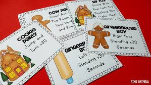 Celebrate christmas through yoga postures for kids! Printable Christmas Activities That Promote Movement Pink Oatmeal