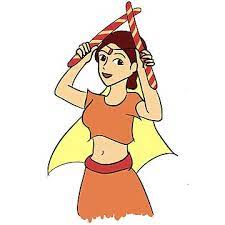Indian Girl In Daandiya Rass Folk Dance Indian Girl Woman Png Transparent Clipart Image And Psd File For Free Download Black And White Cartoon Girl Cartoon Folk Dance