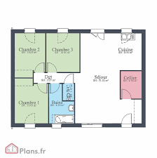 Design 86 Maison Traditionnelle De Plain Pied Plans Fr 1er Site De Plans Et Modeles De Mai En 2020 Plan De Maison Rectangulaire Plan Maison 3 Chambres Plan Maison